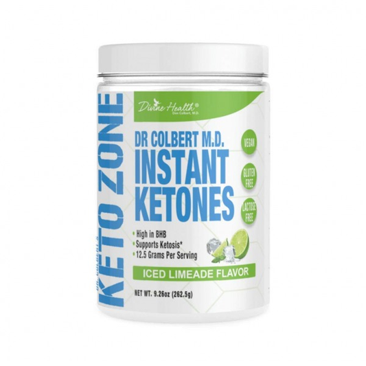 Dr. Colbert’s Keto Zone Instant Ketones Powder | Limeade Flavor | Exogenous Ketones Powder